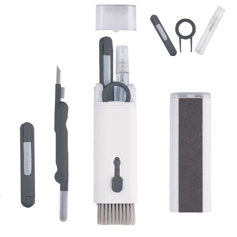 Keyboard Cleaning Kit 7-in-1 Laptops Cleaner with Keycap Puller, Multifunctional Keyboard Brush Cleaning Set for Airpods Phone
