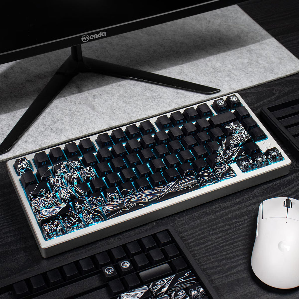 Hokusai great wave key caps